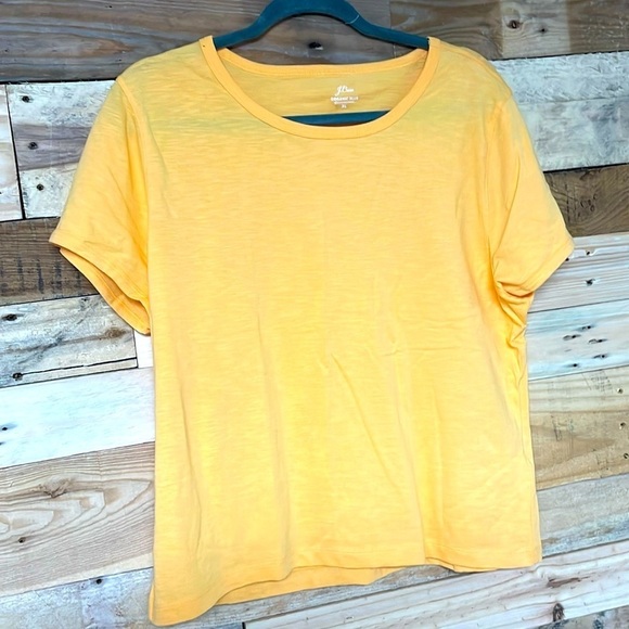 J. Crew size XL organic slub tee in bright orange boxy fit - Picture 1 of 6